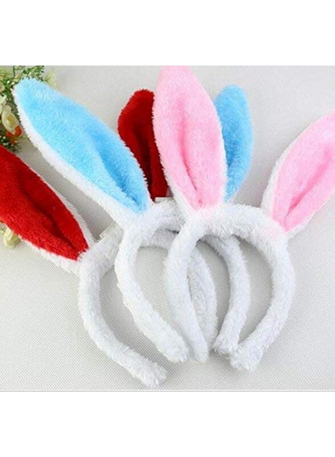 Balloonistics Girl's Cosplay Costume Rabbit Bunny Glitter Ears Hair Hoop Headband and Bowtie Tail Set (White and Pink) - Image 2