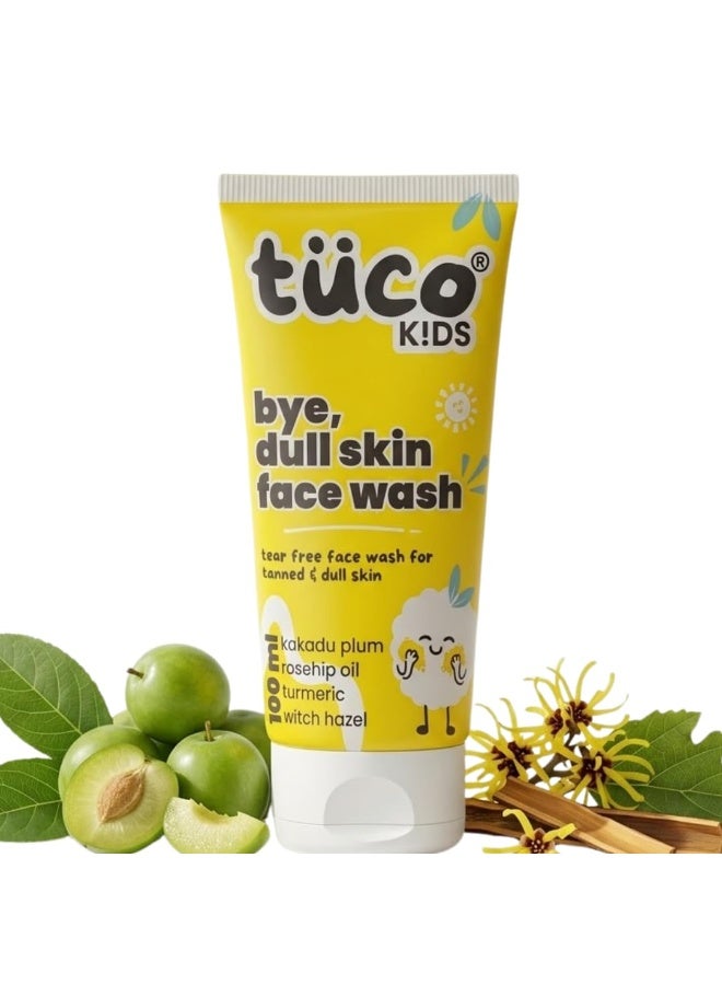 TuCo غسول الوجه للأطفال من Tuco® | يمنح البشرة الباهتة إشراقة | يحتوي على الكركم وبرقوق الكاكادو | متوازن الحموضة ولطيف على العينين (لا يسبب الدموع) | مناسب للأعمار: 2-5، 4-10، 10-15، و5-10 سنوات | خالٍ من البارابين والكبريتات | 100 مل - Image 1