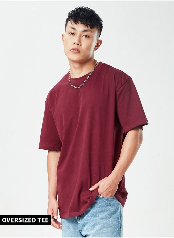 The Souled Store The Souled Store Basic Burgandy Color T-shirt for Men and Boys  - Image 1