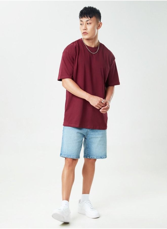 The Souled Store The Souled Store Basic Burgandy Color T-shirt for Men and Boys  - Image 3