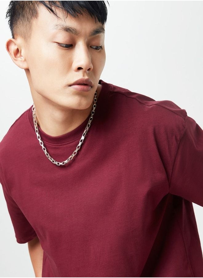 The Souled Store The Souled Store Basic Burgandy Color T-shirt for Men and Boys  - Image 2