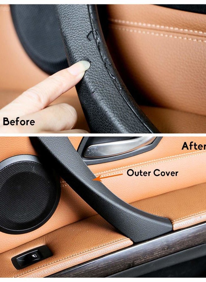 Jaronx مقبض باب لسيارة بي إم دبليو 3 سيريز E90/E91، مقبض الباب الأمامي الأيمن/مقبض الباب الخلفي الأيمن، غطاء خارجي، أغطية تزيين داخلية للأبواب (يتناسب مع: بي إم دبليو 323 325 328 330 335) - Image 5