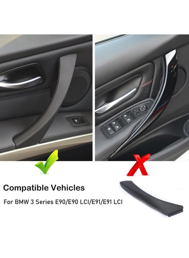 Jaronx مقبض باب لسيارة بي إم دبليو 3 سيريز E90/E91، مقبض الباب الأمامي الأيمن/مقبض الباب الخلفي الأيمن، غطاء خارجي، أغطية تزيين داخلية للأبواب (يتناسب مع: بي إم دبليو 323 325 328 330 335) - Image 4