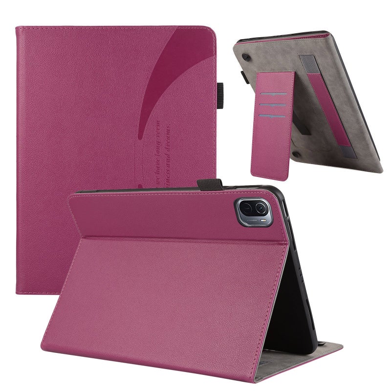 erorex For Xiaomi Pad 5 / 5 Pro Litchi Texture Leather Sucker Tablet Case(Purple) - Image 1