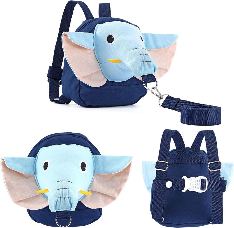 Toddler Anti-Lost Leash Backpack, Toddler Walking Safety Harness Backpack with Leash, Anti Lost Child Backpack with Safety Leash, for Airport Travel Kids Baby Infant Boys Girls, Blue, 1 Pcs - Image 1