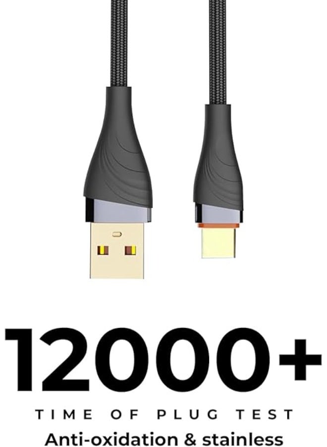 glassology Braided Cable 30W USB to Type C 1m Fast Charging, Durable Design, Compatible with iPhone 8–17 Series  Windows And MacBook Pro, MacBook Air, iPad Pro, Samsung Galaxy S23/22/Z Fold/Z Flip, Google Pixel 7/6A,PS5 - Image 2