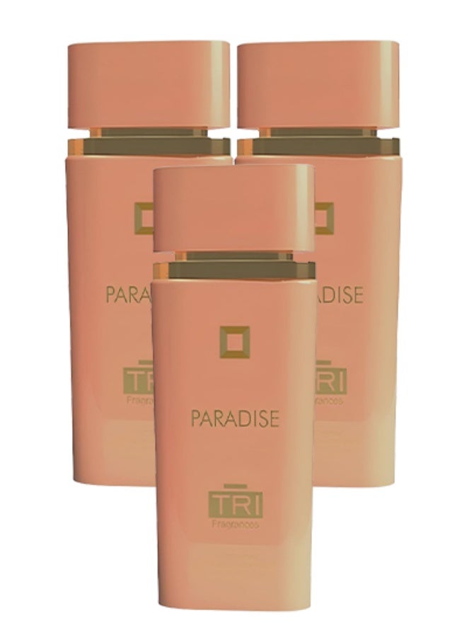 TRI 3 Pieces Paradise Perfume For Women 100ml EDP - Image 1