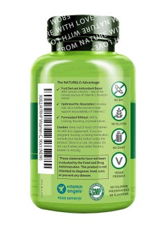 NATURELO Premium Vitamin C With Organic Acerola Cherry And Citrus Bioflavonoids  500 Mg Non Gmo  Raw Vegan 90 Capsules  - Image 2