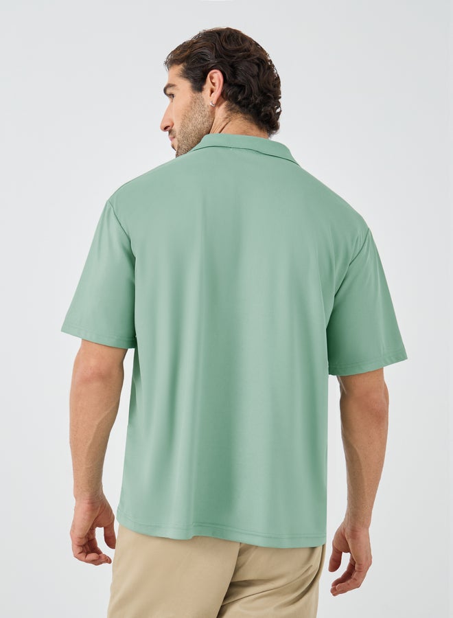 Styli Solid Regular Fit Polo Neck T-Shirt - Image 4
