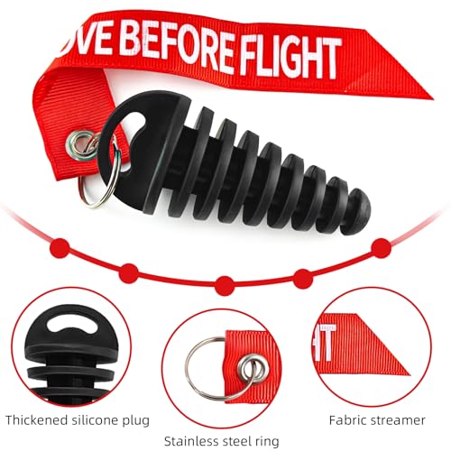 ZNBSIXP 2 Pack Muffler Exhaust Wash Plug 0.6"-1.5" Rubber Exhaust Plugs with 2 Streamers, Exhausts Cleaning Plugs for 2 Stroke Motorcycle Dirt Bike with Rubber Exhausts Silencer Wash Plug - Image 3