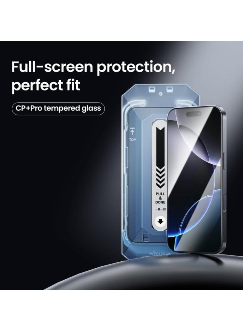 Nillkin Amazing Full Coverage Cp plus Pro Anti Explosion Tempered Glass Screen Protector 2.5D Fits Apple iPhone 16 Pro 0.25mm - Black - Image 3