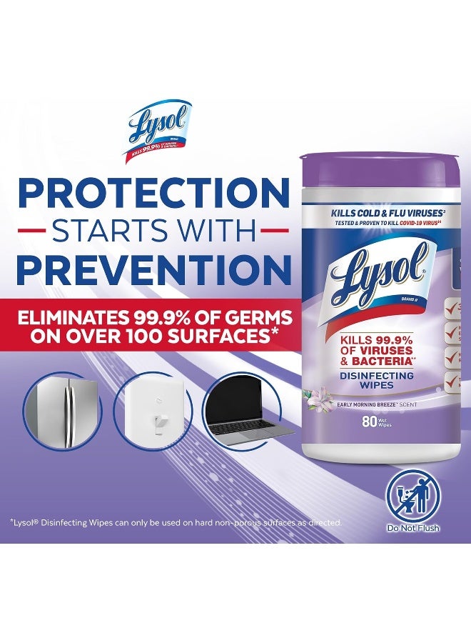 Lysol Disinfecting Wipes, Early Morning Breeze, 80ct, Packaging May Vary - Image 4