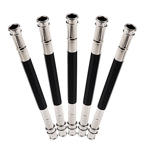 GTHER 5PCS Double Head Pencil Extender, Adjustable Art Pencil Lengthener Holder with Aluminum Handle for Colored Pencils Crayon School Office Supplies, Black - Image 1