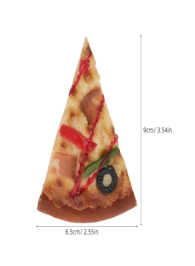 ifundom Realistic Faux Pizza Slice Model 3.54X2.55X0.78In Artificial Pizza Slice for Home Decoration Kitchen Decor Photography Prop and Pretend Play Food - Image 2