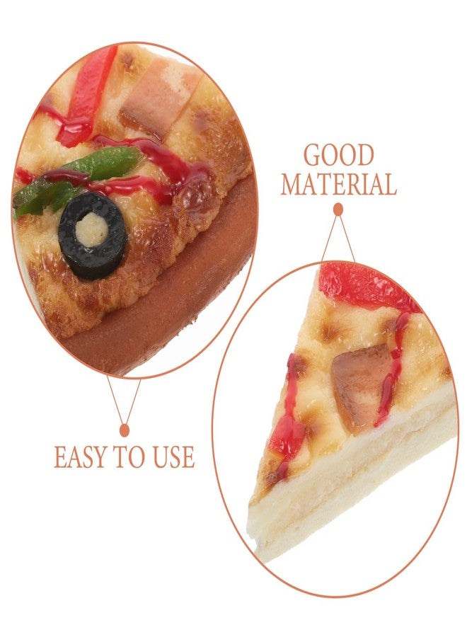 ifundom Realistic Faux Pizza Slice Model 3.54X2.55X0.78In Artificial Pizza Slice for Home Decoration Kitchen Decor Photography Prop and Pretend Play Food - Image 4