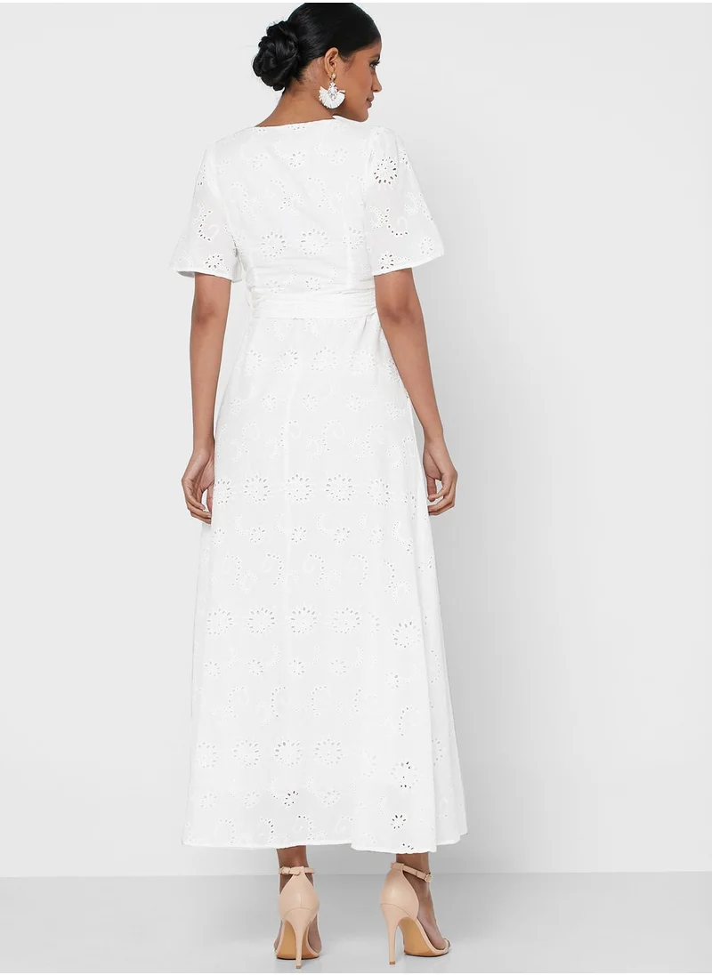 Khizana Belted Lace Dress