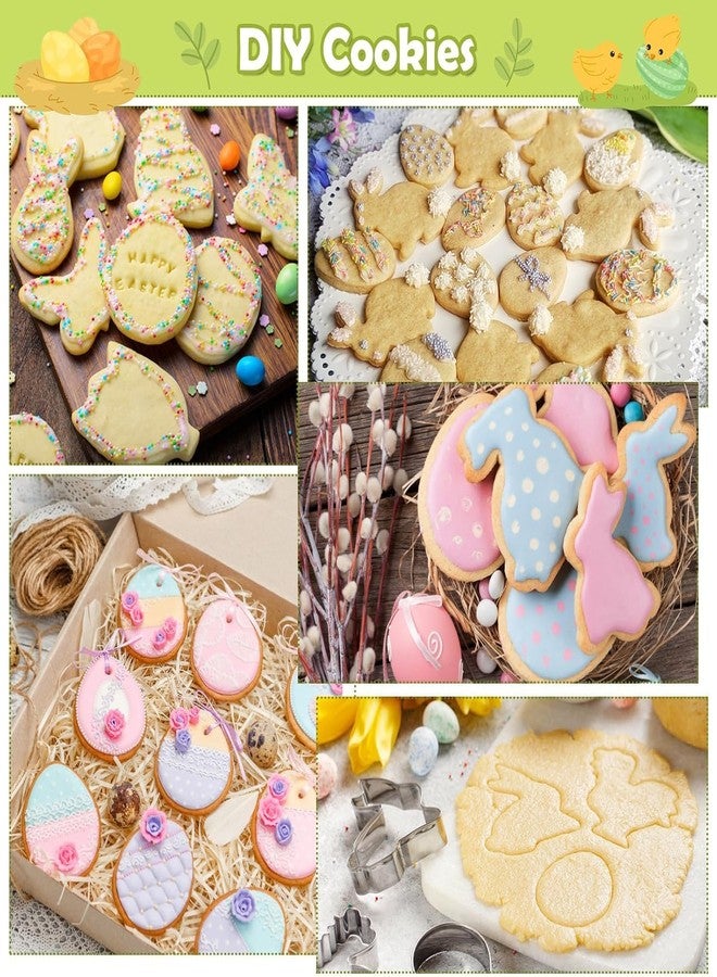 HIPIHOM Easter Cookie Cutters 5 Pcs Set - Bunny, Chick, Rabbit, Egg, Carrot Molds for Easter & Spring Decorations - Image 5