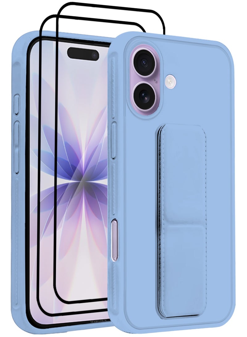 CATANES 3 Packs Premium PU Leather Case for iPhone 17 with Stand Function Shockproof and Anti Scratch Finger Grip with Two 3D Screen Protector - Image 1