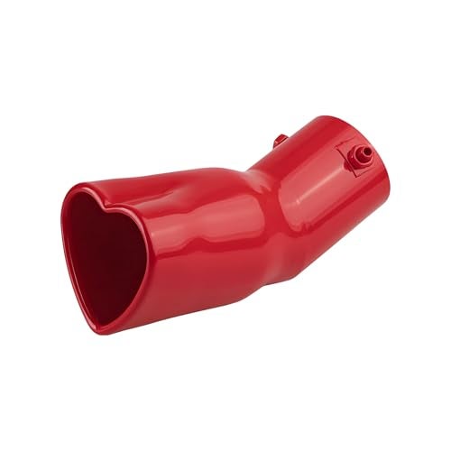 OtpOutopa Car Exhaust Tip 25 inch Inlet Universal Car Exhaust Pipe Modification Tail Throat Tail Pipe Stainless Steel Muffler Tip Adjustable Heart Shaped Car Thickened Pipe CurvedRed