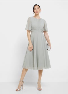 Little Mistress Waterlily Lace Insert Midi Dress  - Image 1