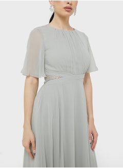 Little Mistress Waterlily Lace Insert Midi Dress  - Image 3