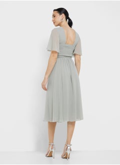 Little Mistress Waterlily Lace Insert Midi Dress  - Image 2