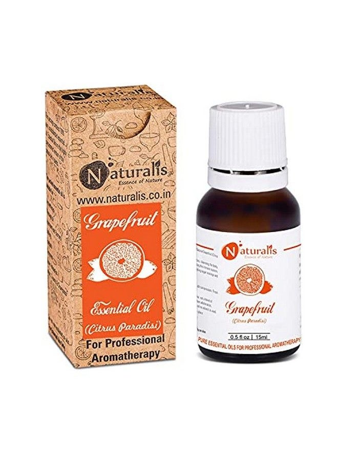 Naturalis - Essence Of Nature Grapefruit Essential Oil 100% Pure Natural & Undiluted Therapeutic Grade For Skin Care Hair Care And Aromatherapy 15Ml - Image 1