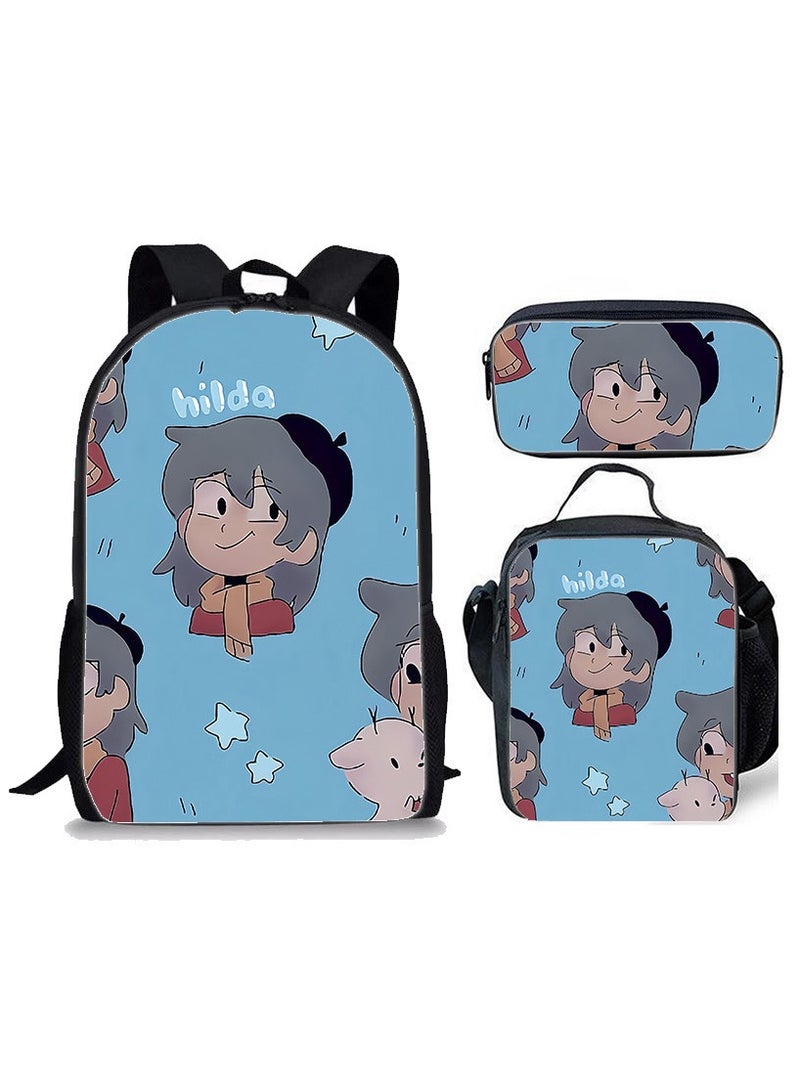 هيلدا حقيبة ظهر جديدة للطلاب مكونة من ثلاث قطع 29*42*16 سم