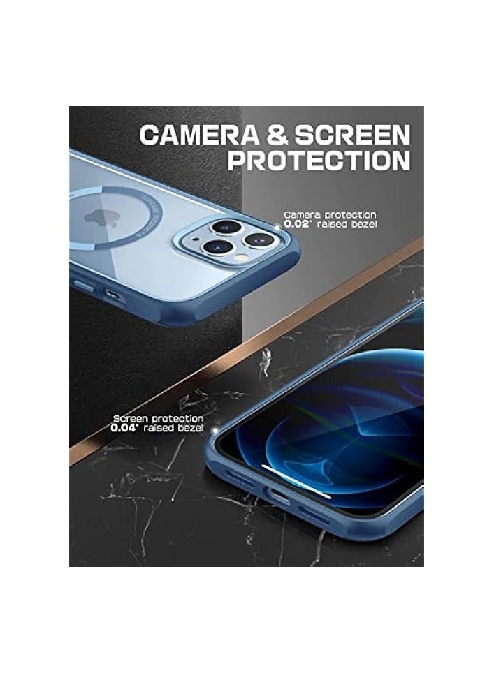 SUPCASE [Unicorn Beetle Mag Series] Case Designed For iPhone 13 Pro, 6.1" (2021), Premium Hybrid Protective Clear Case Compatible With MagSafe - Azure - Image 4