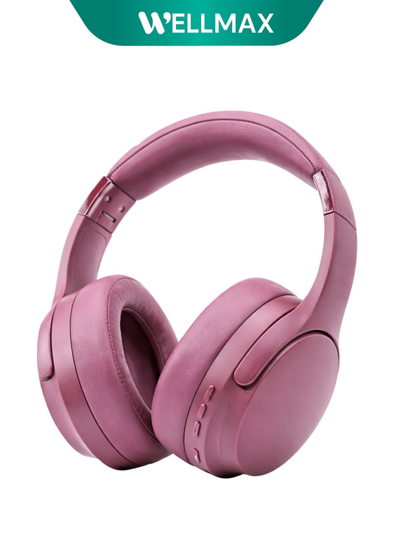 WELLMAX WM Wireless Headphones Bluetooth ANC Noise Cancelling ,Deep Bass Headset with Mic Foldable for iPhone Android Gaming – WMAX ANC-54 - Image 1