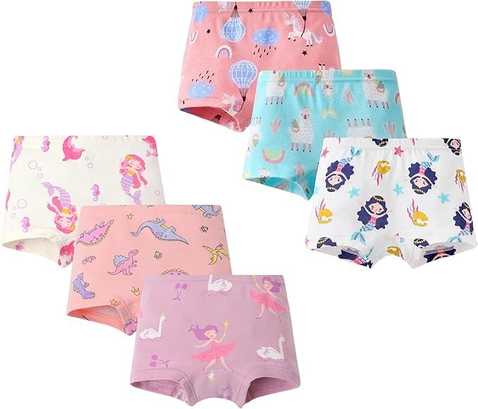 TEDDYIFY Kids Series Baby Underwear Little Girls' Cotton Boyshort Panties (Colors and Prints May Vary) - Image 1
