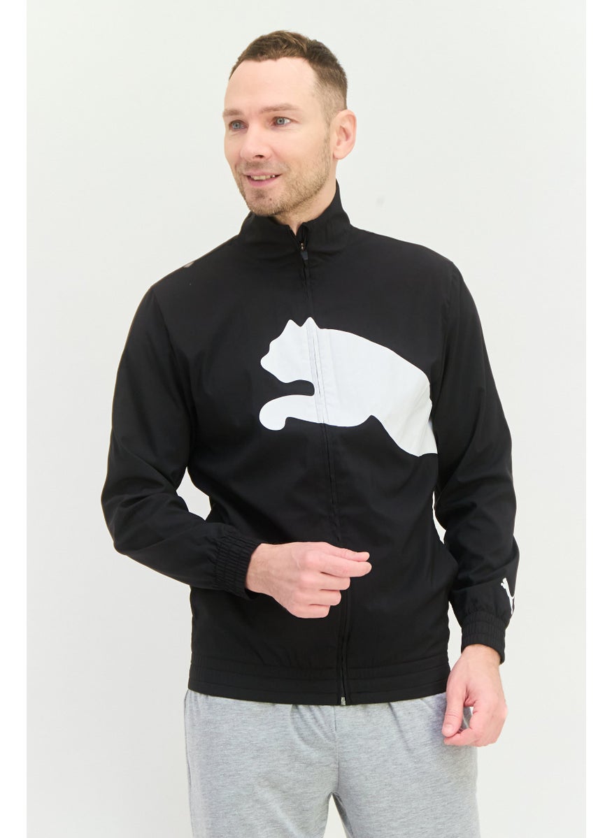 PUMA Men Sportswear Fit Long Sleeves Training Jacket, Black/White  - Image 1