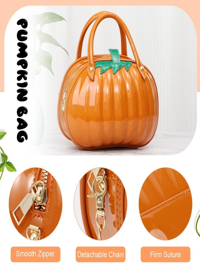 LUI SUI Halloween Pumpkin Shoulder Bag Halloween Purse for Women Novelty Pumpkin Tote Purse Bag - Image 4