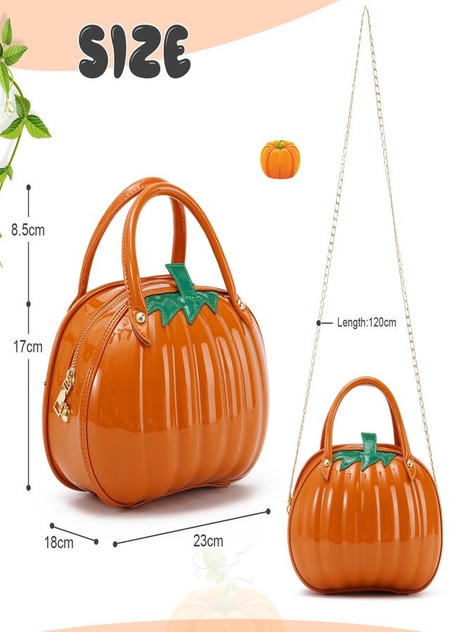LUI SUI Halloween Pumpkin Shoulder Bag Halloween Purse for Women Novelty Pumpkin Tote Purse Bag - Image 3