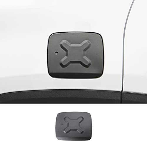Hoolcar Gas Cap Fuel Filler Door Gas Tank Cap Trim Cover for 2016-2021 Jeep Renegade, Black - Image 1