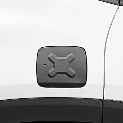 Hoolcar Gas Cap Fuel Filler Door Gas Tank Cap Trim Cover for 2016-2021 Jeep Renegade, Black - Image 4