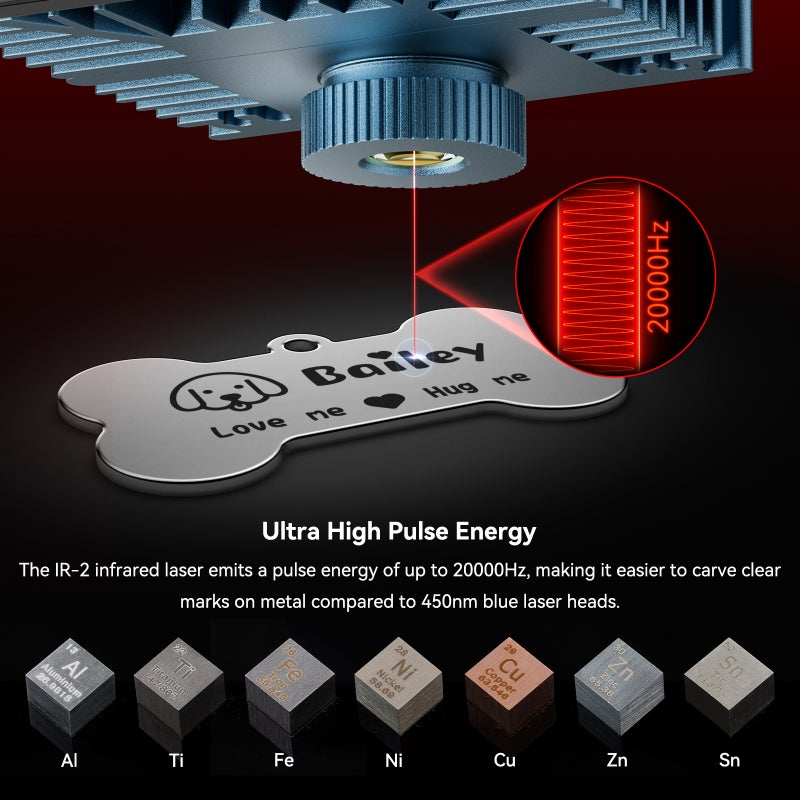 SCULPFUN Engraver Module 2W Output Optical Power Metal Blue 0.03mm Ultra Fine Spot 20000Hz Pulse Energy Red Light Module - High Adaptability Engraving Cutting Machine for Metal Plastic Dark Acrylic Engraving - Image 4