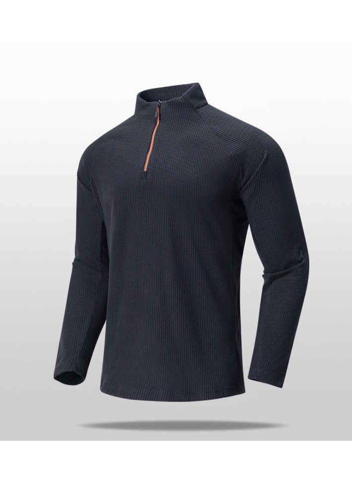 KUYING New Standing Collar Checkered Sports Top  - Image 1