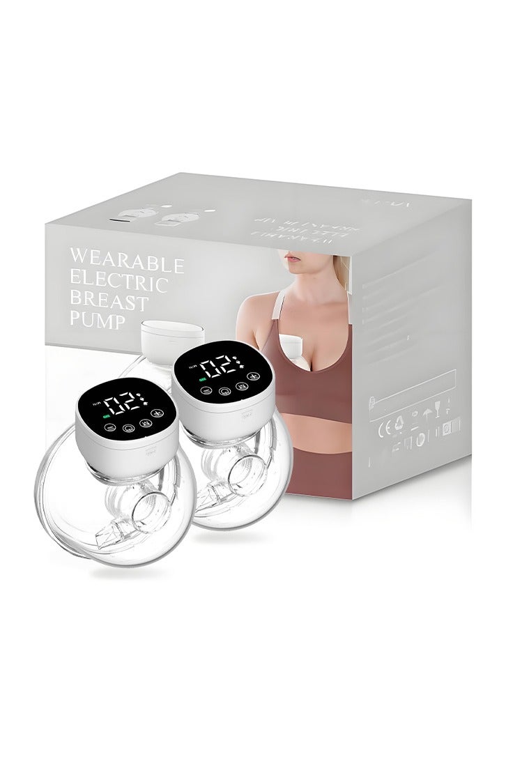 Koogis Wearable Breast Pump Hands Free Low Noise, Electric Breast Pump Comes with 24mm Flanges, 6 oz, 2 Pack - Image 1
