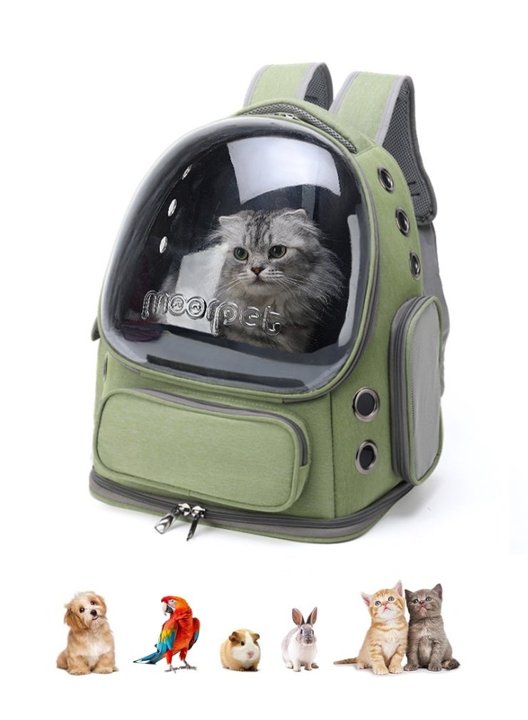 Stylish Pet Carrier Backpack, Breathable Cat Carrier Bag, Pet Bubble Backpack, Pet Travel Bag with Space Cover, Transparent Waterproof Portable Pet Space Capsule Backpack for Travel, Hiking, Walking and Outdoor - Image 1