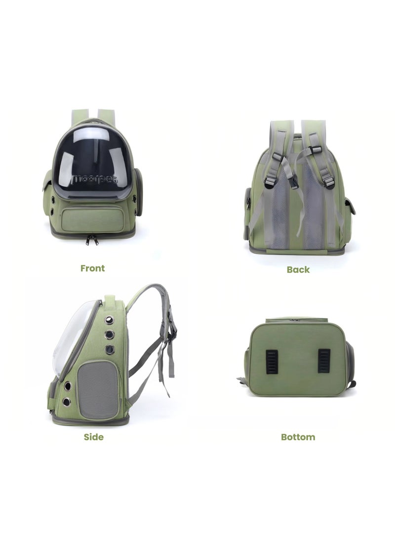 Stylish Pet Carrier Backpack, Breathable Cat Carrier Bag, Pet Bubble Backpack, Pet Travel Bag with Space Cover, Transparent Waterproof Portable Pet Space Capsule Backpack for Travel, Hiking, Walking and Outdoor - Image 3