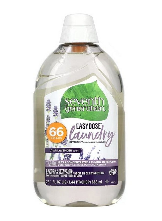 Seventh Generation Easydose Ultra Concentrated Laundry Detergent Fresh Lavender 66 Loads 23.1 fl oz 683 ml - Image 1