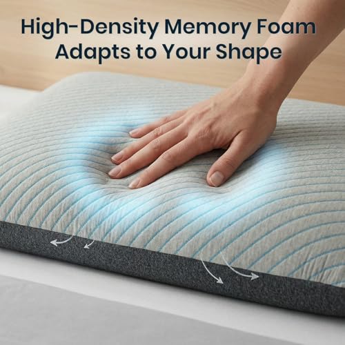 ROMA PUF Savaro Thick Memory Foam Pillow for Sleeping, 24x16 Inch, Soft Orthopedic Pillow for Neck, Cervical Shoulder Support, for Side & Back Sleepers, Breathable for Home & Hotel Use (Dream Wave) - Image 4