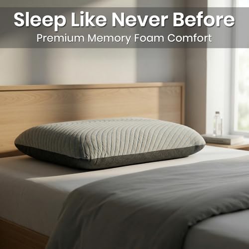 ROMA PUF Savaro Thick Memory Foam Pillow for Sleeping, 24x16 Inch, Soft Orthopedic Pillow for Neck, Cervical Shoulder Support, for Side & Back Sleepers, Breathable for Home & Hotel Use (Dream Wave) - Image 2