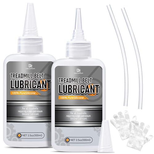 DecorRom Silicone Treadmill Lubricant - 7oz Treadmill Lube with Application Tubes, 100% Silicone Oil for Most Treadmill Lubrication - High Temperature Resistant, Non-Toxic Odorless Treadmill Oil - Image 1
