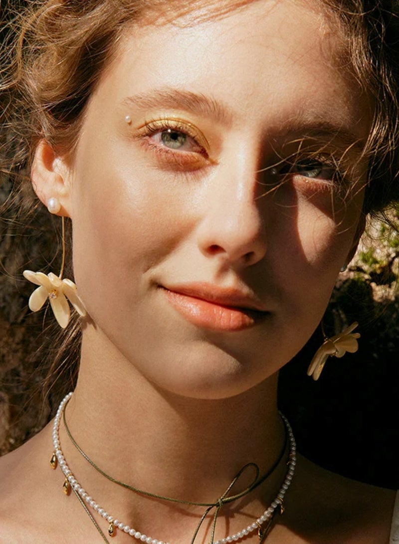 هيفانج أقراط شرابة من زهرة السوسن المزهرة - Image 2