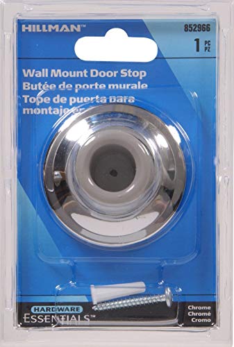 Hardware Essentials 852966 Wall Mount Door Stop Chrome 2-3/8" - Image 2