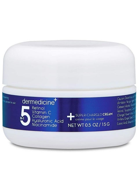 5 In 1 Retinol, Vitamin C, Collagen, Hyaluronic Acid, Niacinamide | Potent Face Cream Which May Help Improve Appearance Fine Lines And Wrinkles And Reduce Appearance Of Dark Spots | Trial .5Oz