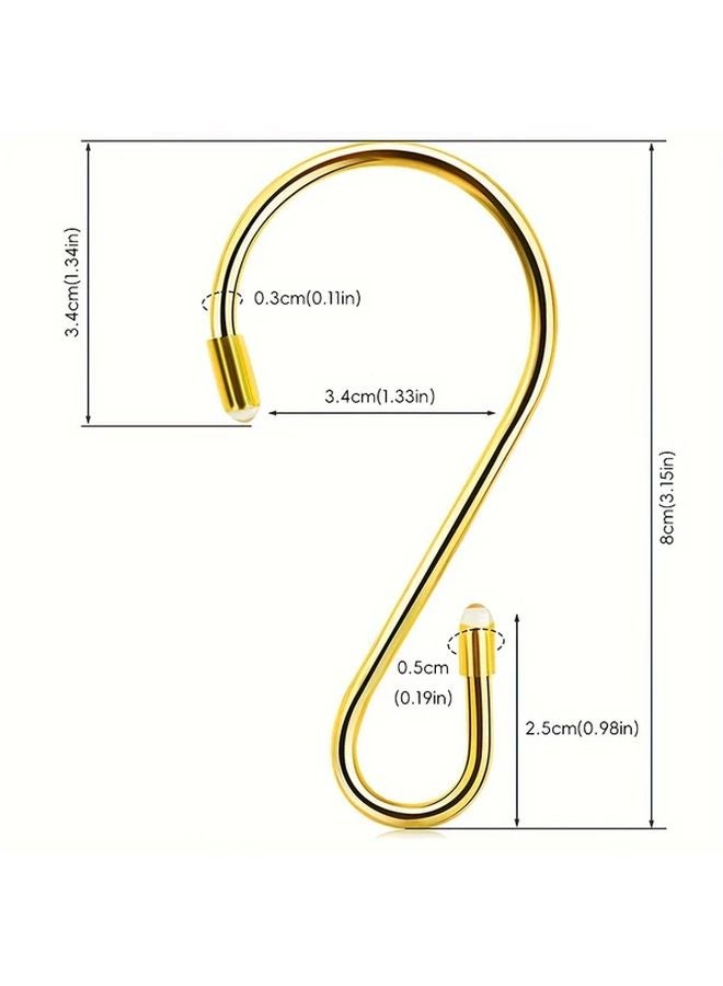 6pcs Golden S Shaped Hooks Small Kitchen Hooks Accessory - Image 3