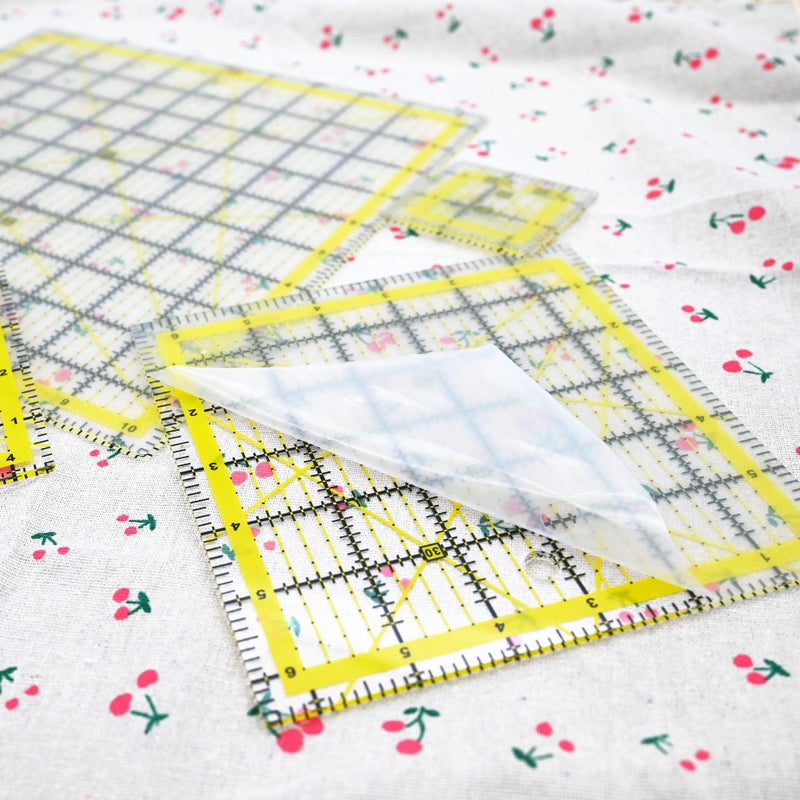 Tsxioua Quilting Rulers,Sewing Rulers,4 Piece Quilting Square Templates Yellow(2.5"X2.5",4.5"X4.5",6.5"X6.5",10.5"X10.5") - Image 5